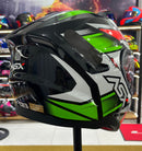 Capacete Sportivo ASX City Start Vermelho, Verde e Branco