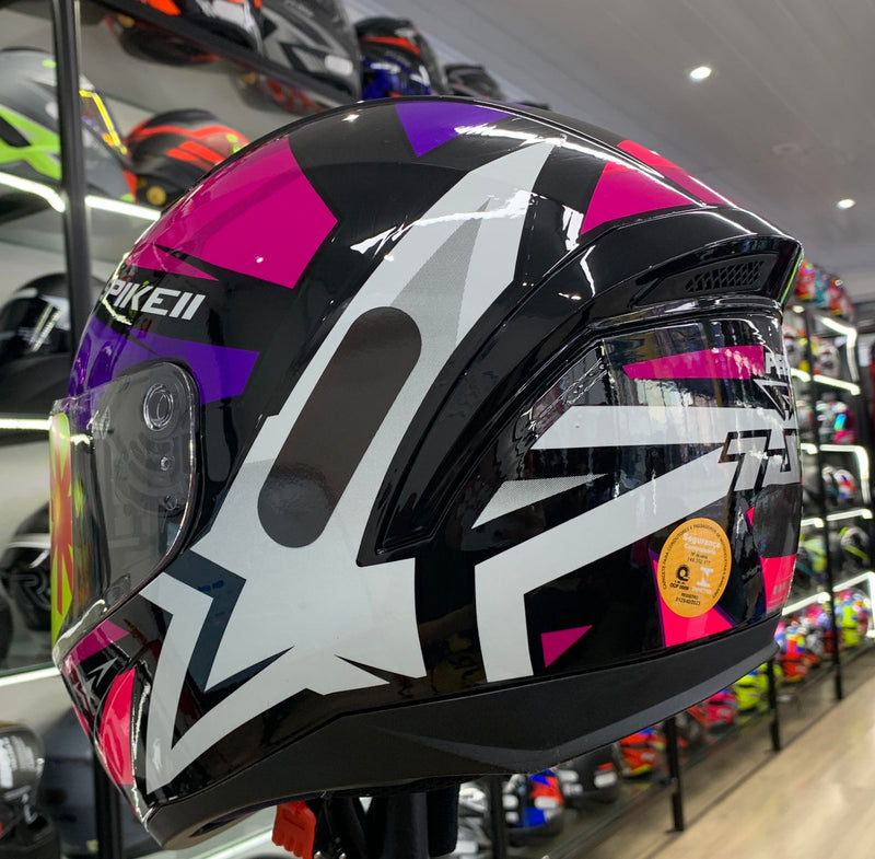 CAPACETE PEELS SPIKE II 1ST PRETO PINK