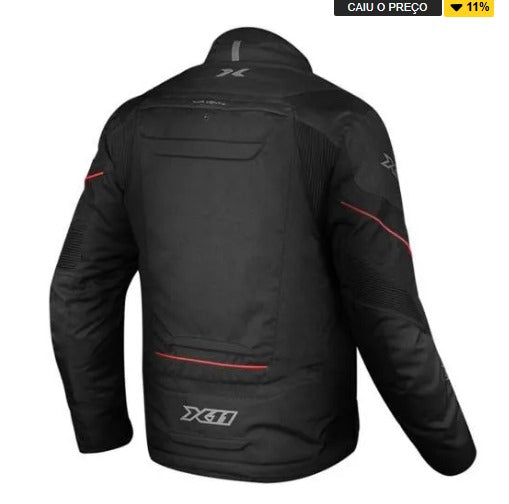 Jaqueta X11 Iron 3 Preta/Vermelha