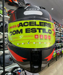 CAPACETE PEELS ICON 23 ACTION PRETO FOSCO BRANCO