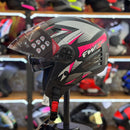 Capacete FW3 X OPEN UP RAPID PRETO COM ROSA