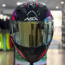 Capacete Sportivo ASX CITY ARROW PRETO TIFANY ROXO