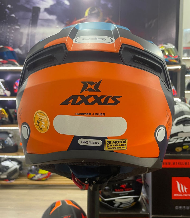 CAPACETE AXXIS  HUMMER B LIQUER C7 BLUE MATE