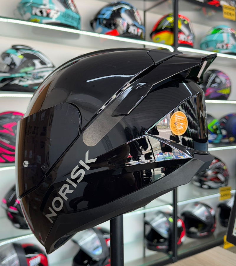Capacete Norisk RAZOR SOLID EDITION  BLACK Viseira + Aero
