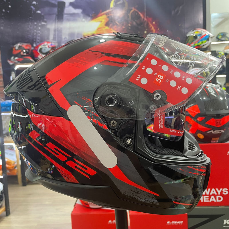 Capacete LS2 FF808 Stream II Fury Black/Red