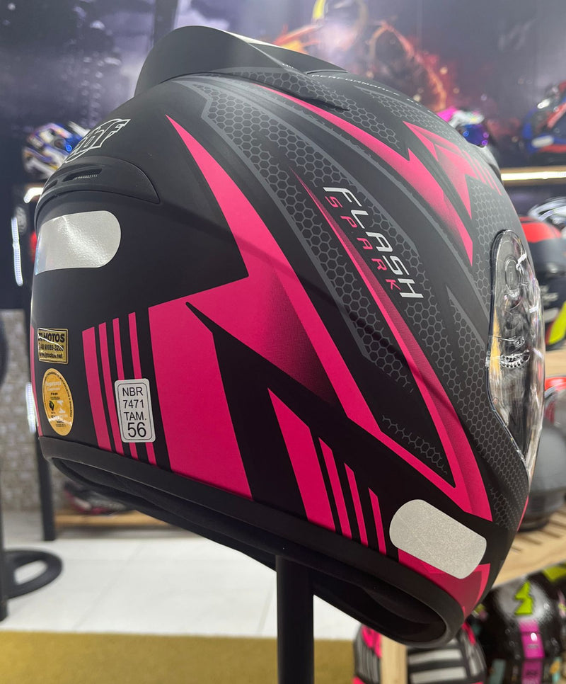 Capacete EBF Spark Flash Rosa