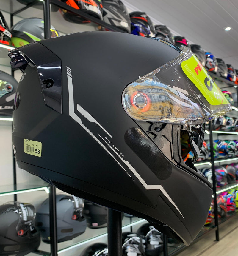 CAPACETE PEELS ICON PRO NDK PRETO FOSCO PRATA
