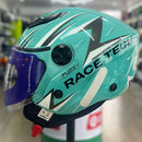 Capacete RACE TECH PLAY FUZZY GREEN/TITANIUM