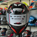Capacete GP TECH SENSE MOTION PRETO CINZA VERM