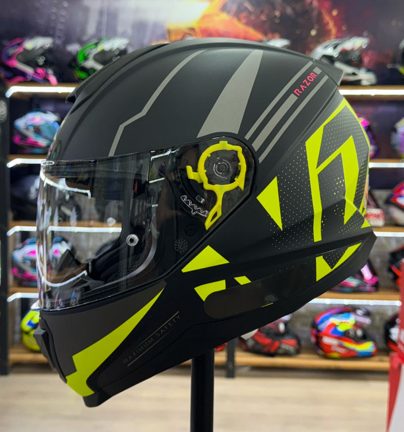 Capacete RAZOR FULL MATTE BLACK YELLOW