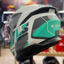 CAPACETE LS2 FF808 STREAM II ROAD MATTE CYAN  LIGHT GREY