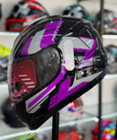 CAPACETE FLY  F-9 MATCH PRETO ROXO