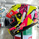 Capacete LS2 STREAM II FF808 TIGER ALDEGUER HV YLW/PINK