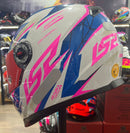 CAPACETE LS2 FF358 DRAZE ROSA E BRANCO