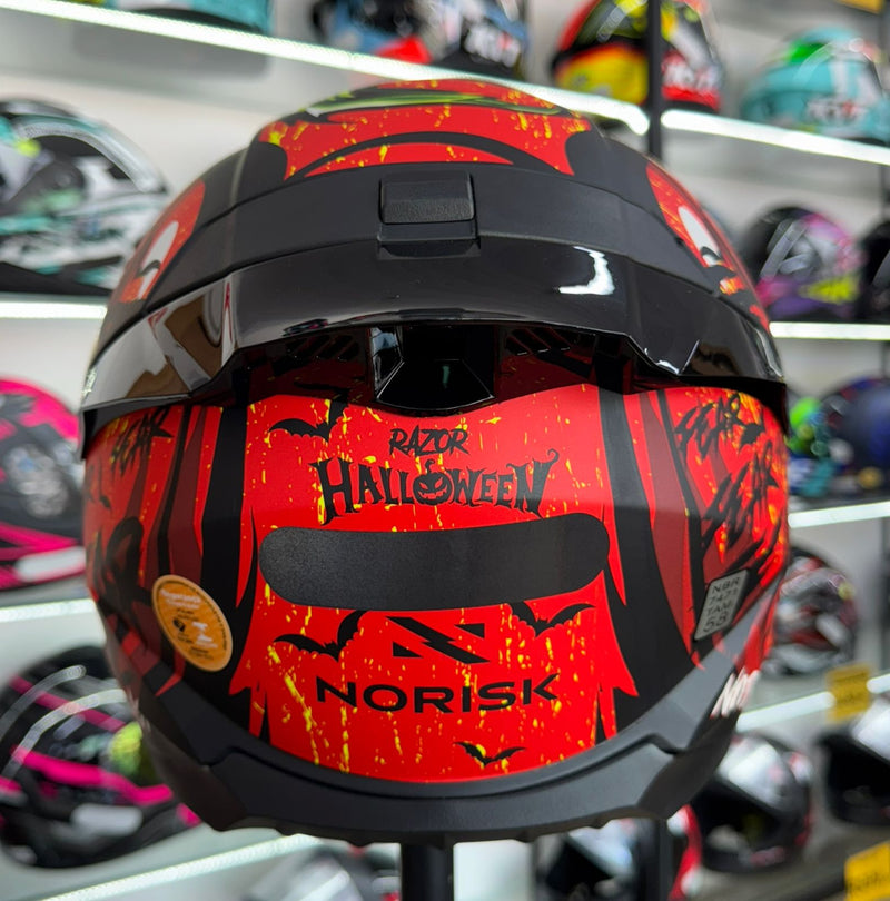 Capacete Norisk RAZOR HALLOWEEN MATTE ORANGE Viseira + Aero