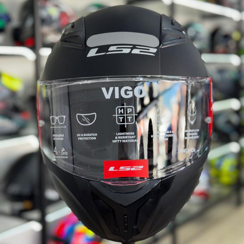 CAPACETE LS2 VIGO  FF810, MONOCOLOR PRETO FOSCO