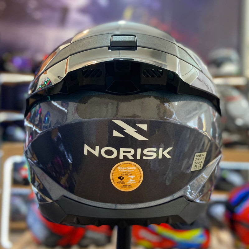 Capacete Norisk RAZOR SOLID EDITION TITANIO Viseira + Aero