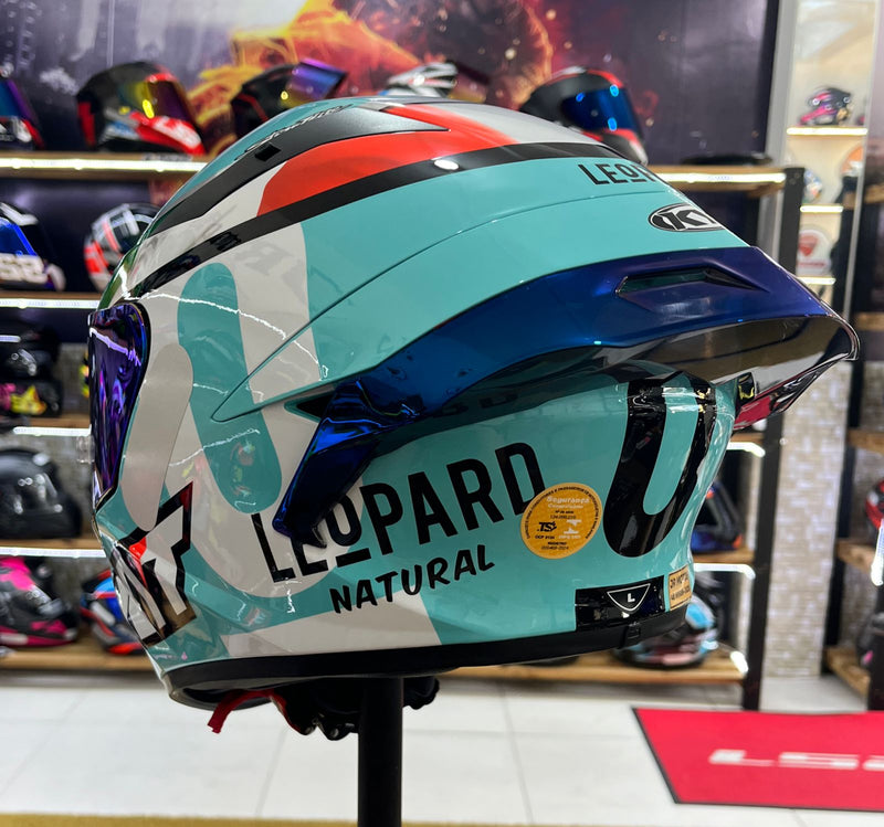 Capacete KYT TT COURSE Leopard Dalla Porta
