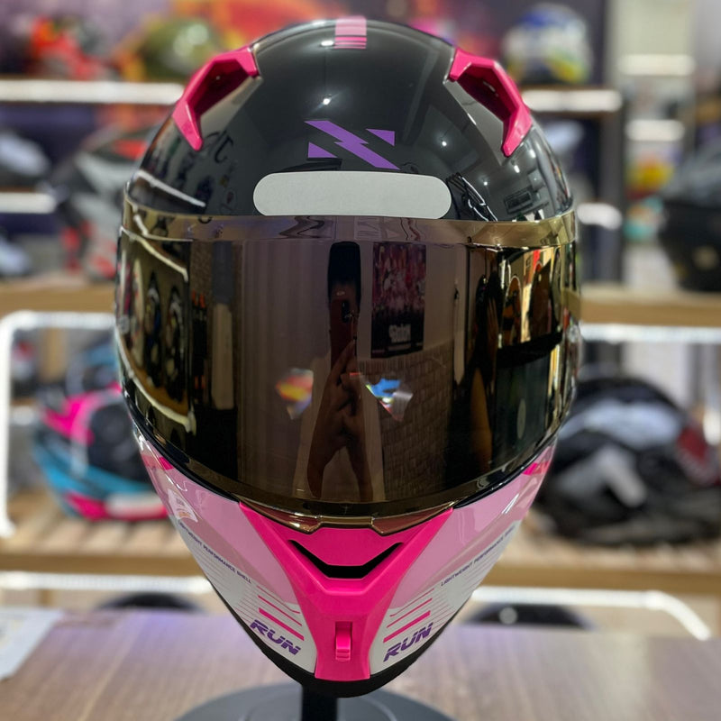 Capacete Norisk Flow run Blue/Pink