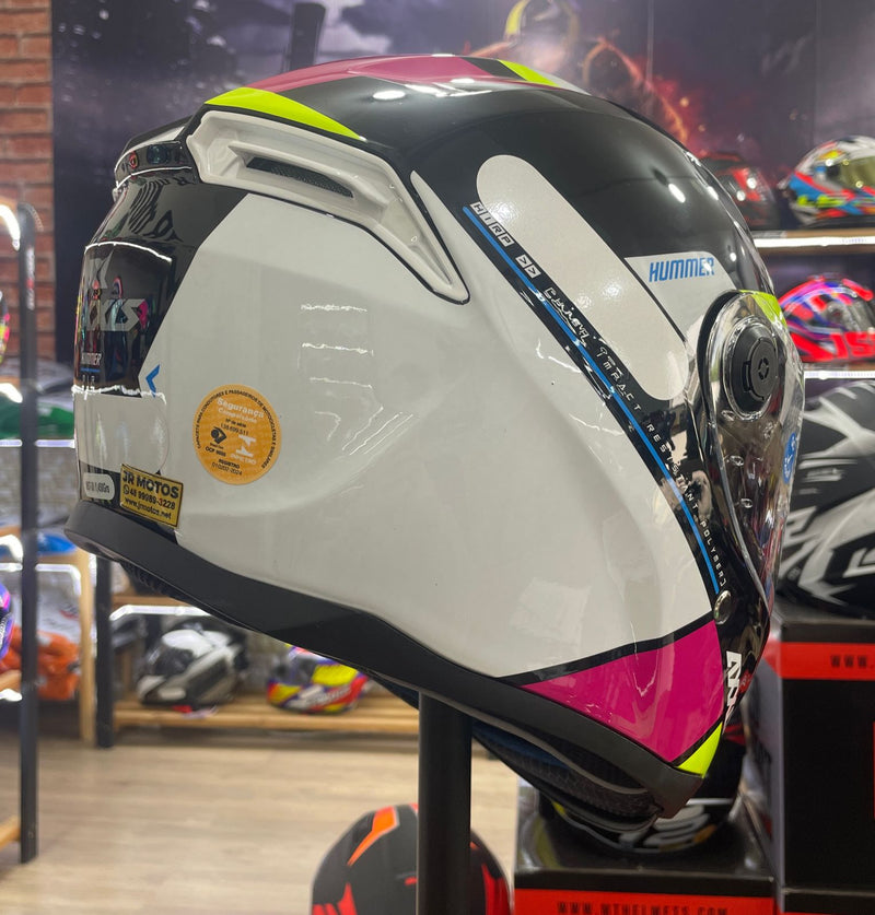 CAPACETE AXXIS HUMMER B MIR E8 BLACK GLOSS