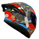 CAPACETE TEXX SPIHE GEAR VERM AZUL+ BRINDE AEROFOLIO