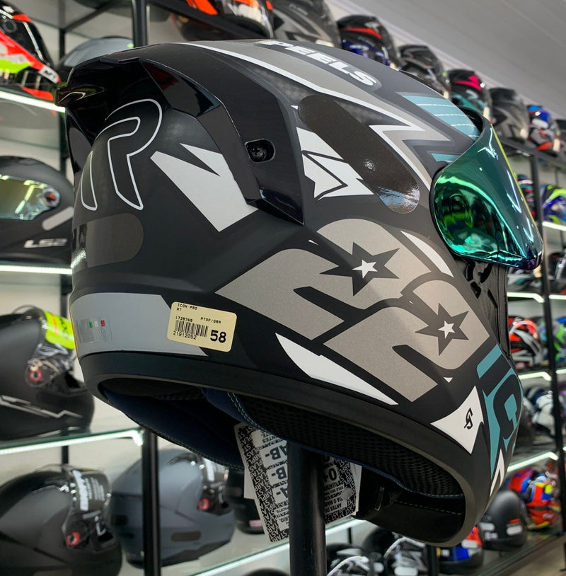 CAPACETE PEELS ICON PRO RT PRETO FOSCO GRAFITE