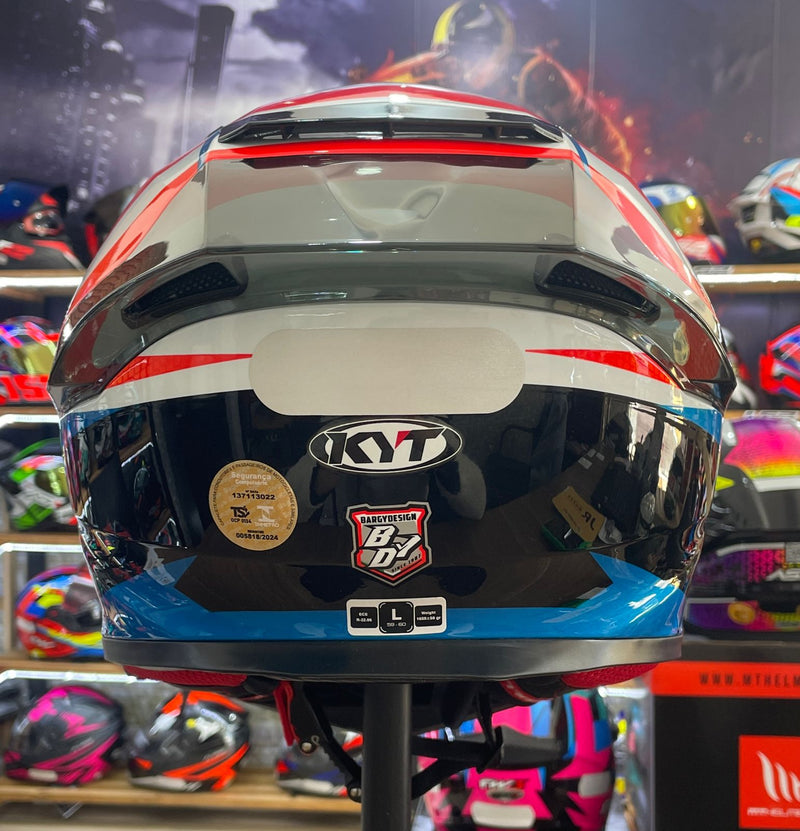 Capacete KYT R2R Straight com óculos interno