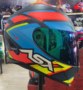 Capacete Sportivo ASX Eagle Fast Azul, vermelho e azul