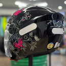 Capacete EBF SPARK JET SPEED BORBOLETA ROSA