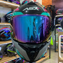 CAPACETE DRAKEN SPIRIT BRILHO PRETO TIFFANY PRATA