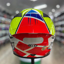 Capacete KYT TT COURSE XAVI FORES CROSSOVER BLUE/RED/YELLOW