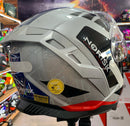 CAPACETE NORISK STRADA II EVOQUE SILVER RED BLUE