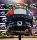 Capacete ASX DRAKEN PILOT BRILHO AZUL BRANCO VERM