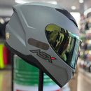 Capacete ASX SOLID CINZA FOSCO GRAFITE VERM.