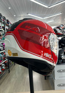 CAPACETE HJC I90 WASCO VERMELHO PRETO E BRANCO