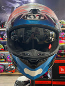Capacete KYT R2R Straight com óculos interno