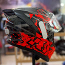 CAPACETE KYT STRIKER 2V NEUTRON BLACK RED