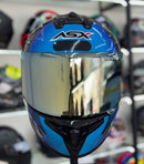 Capacete ASX Draken Striker Preto/Azul/Verm.