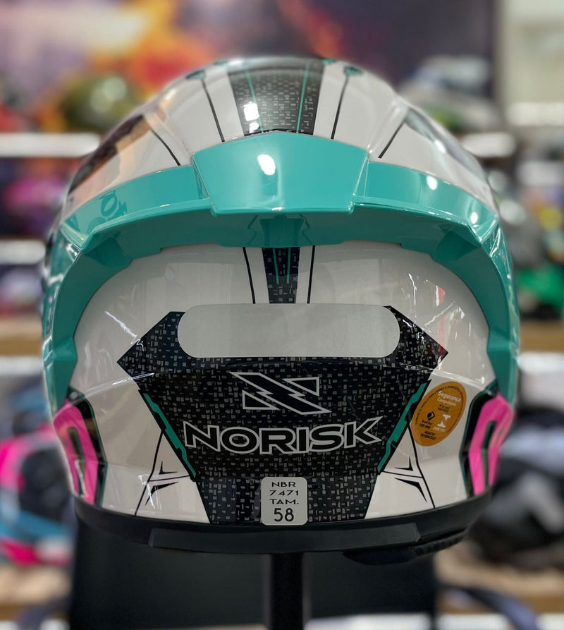 CAPACETE NORISK FLOW WHT/GREEN