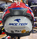 Capacete Race Tech VOLT Track White Blue