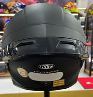 CAPACETE KYT TT COURSE PLAIN MATTE BLACK + VISEIRA COLORIDA + AEROFÓLIO