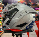 CAPACETE NORISK STRADA II EVOQUE SILVER RED BLUE