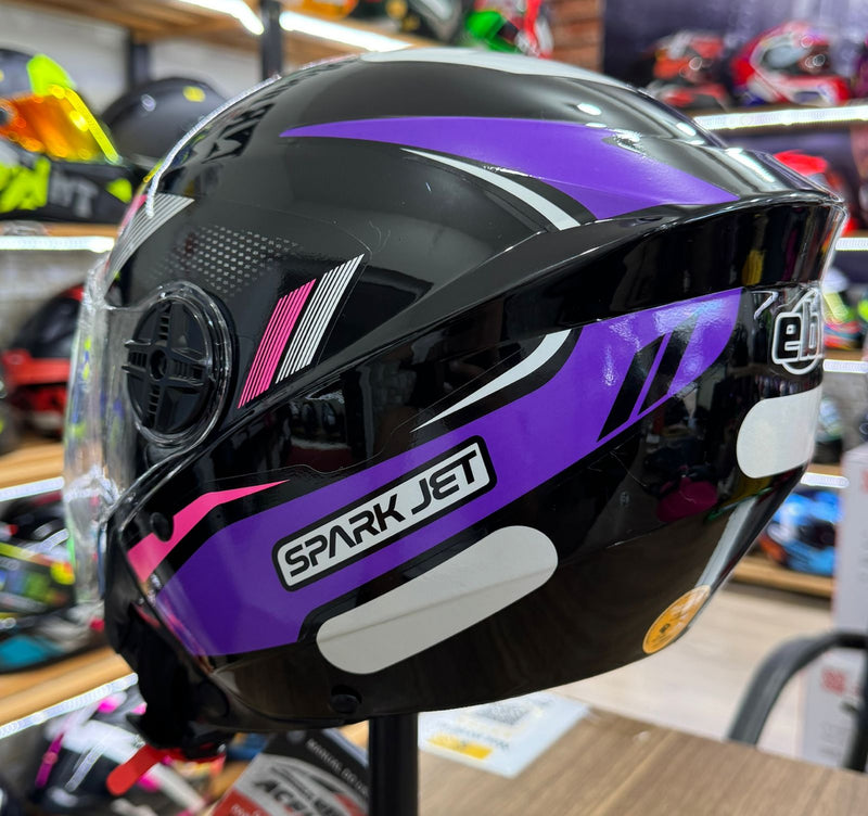 Capacete EBF New Spark Jet Speed Lilas