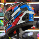 CAPACETE TEXX STRIKE RIDE AZUL VERM BRANCO PRETO