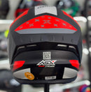 Capacete ASX Draken Striker cinza/verm.