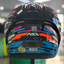 Capacete ASX CITY ARROW PRETO BRILHO LARANJA E ROSA