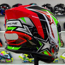 Capacete ORIGINE DINAMO STAR REV GREEN RED BLACK