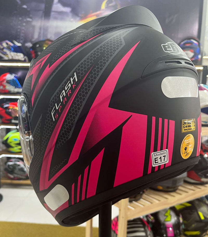 Capacete EBF Spark Flash Rosa