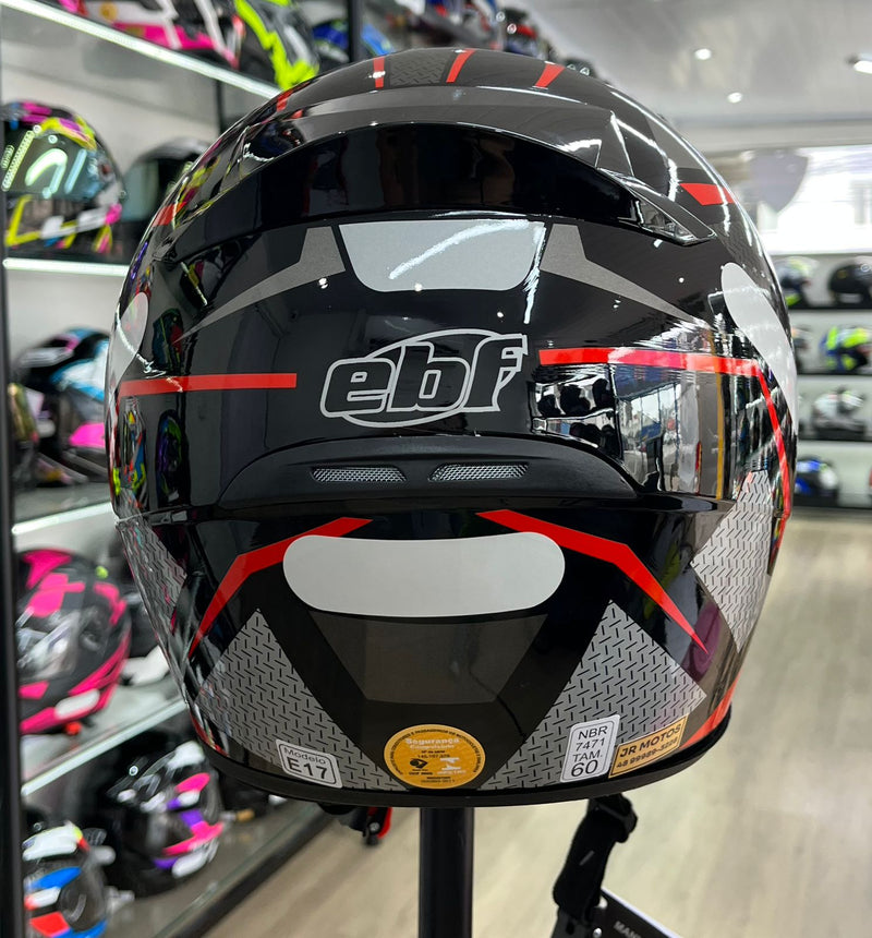 Capacete EBF Spark Spider Preto e vermelho