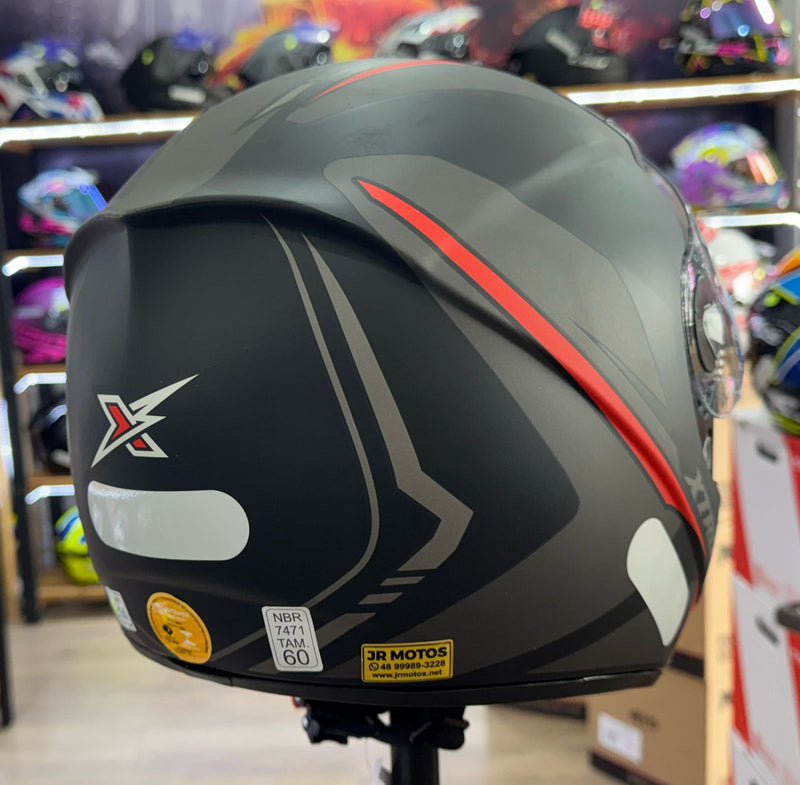 CAPACETE X TROY DRONE PRETO E VERMELHO